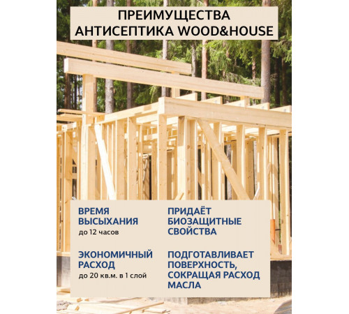 Заказать ГРУНТОВОЧНЫЙ АНТИСЕПТИК WOOD & HOUSE в Ачинске, Красноярский край